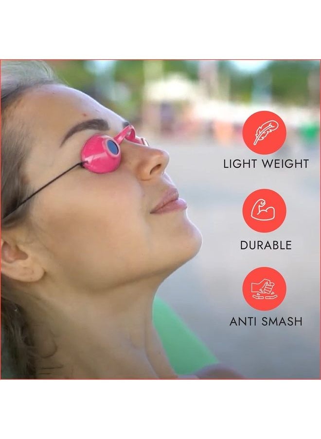 Super Sunnies - UV Eye Protection FDA compliant Tanning Goggles Eyeshields, 2 Pairs in Random Colors - Image 1