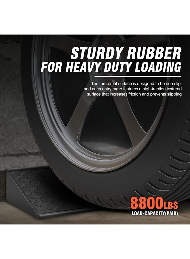 قطعتان من منحدرات السيارات، منحدرات مطاطية شديدة التحمل، منحدرات تحميل للممرات، سطح محكم مانع للانزلاق، عتبة منحدر للتحميل والتفريغ، المستودعات، الكراسي المتحركة - Image 5