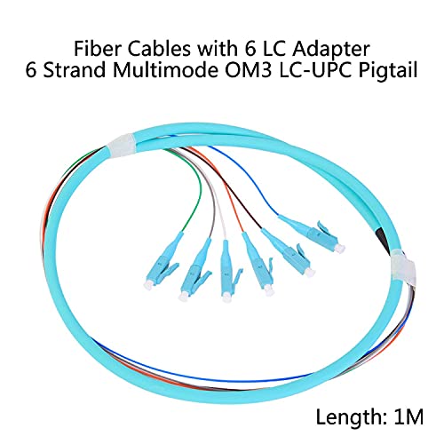 GESD LC-OM3 6 Pigtail 6 Strand Multimode OM3/OM4 50/125 LC-UPC Fiber Pigtail, 1.5 Meter - Image 2
