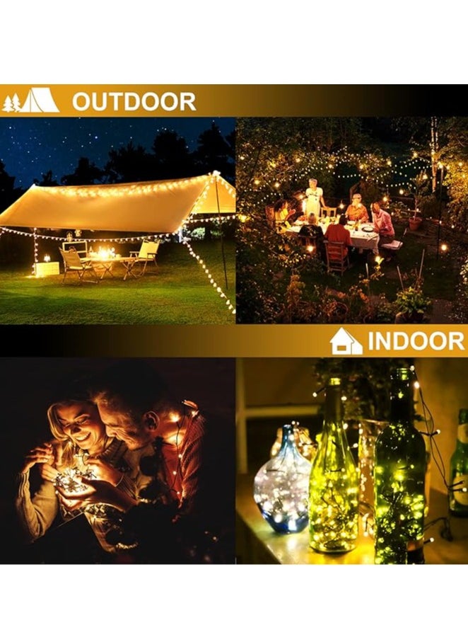 Lezonic - Fairy Lights,Outdoor LED Fairy Lights Plug in, 32M 300LEDs 8 Modes Warm White，for Party, Bedroom, Wedding, Indoor/Outdoor [Energy Class A] - Image 1