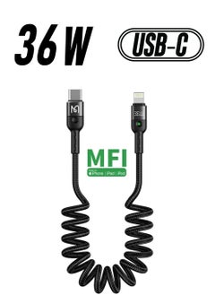 USB-C to Lightning Cable (6ft, 36W) – Scalable Spring PD Type-C Charging Cable for iPhone and AirPods Pro