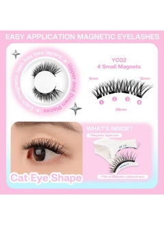 Calailis Magnetic Eyelashes Natural Look Magnetic Lashes With Applicator Reusable Magnetic Eyelashes Kit Without Eyeliner No Glue Needed Magnetic False Eyelashes For All Day Comfort (Yc02)  - Image 5