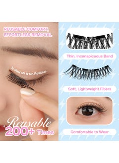 Calailis Magnetic Eyelashes Natural Look Magnetic Lashes With Applicator Reusable Magnetic Eyelashes Kit Without Eyeliner No Glue Needed Magnetic False Eyelashes For All Day Comfort (Yc02)  - Image 3