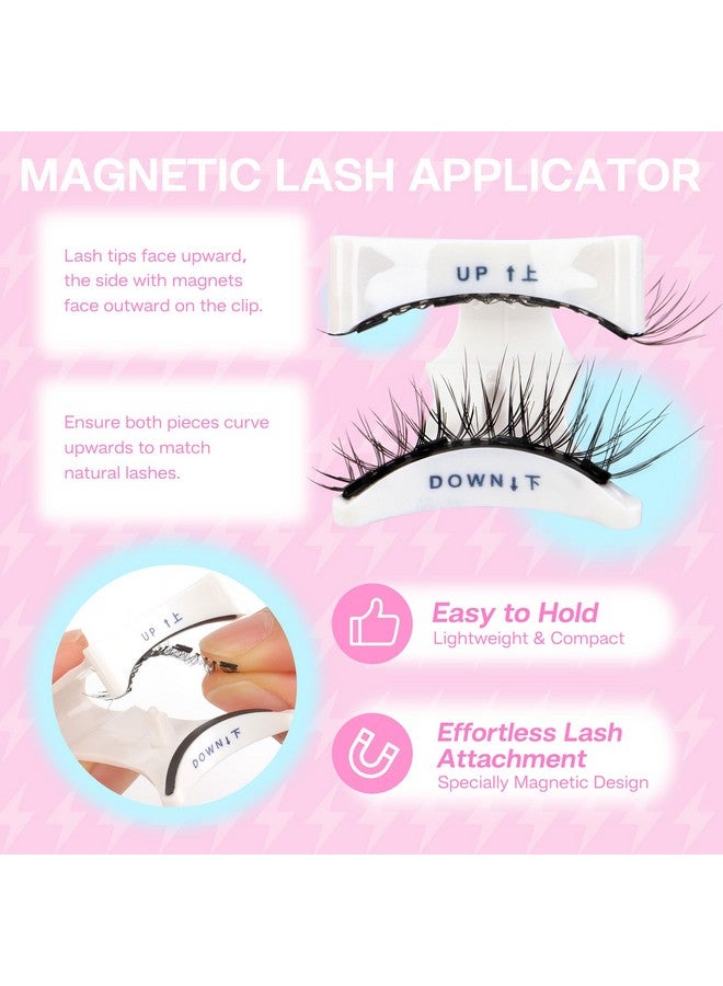 Calailis Magnetic Eyelashes Natural Look Magnetic Lashes With Applicator Reusable Magnetic Eyelashes Kit Without Eyeliner No Glue Needed Magnetic False Eyelashes For All Day Comfort (Yc02) - Image 4