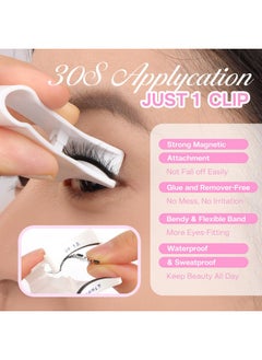Calailis Magnetic Eyelashes Natural Look Magnetic Lashes With Applicator Reusable Magnetic Eyelashes Kit Without Eyeliner No Glue Needed Magnetic False Eyelashes For All Day Comfort (Yc02)  - Image 2