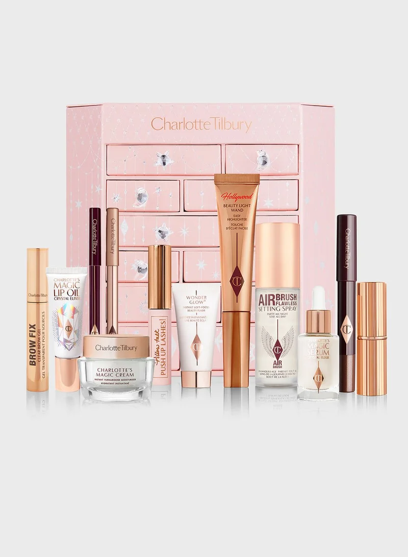 Charlotte Tilbury Charlotte's Diamond Chest Of Beauty Stars 12 Door Advent Calendar