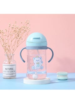 Baby Sippy Cup with Weighted Straw with Handle 350ml  Blue