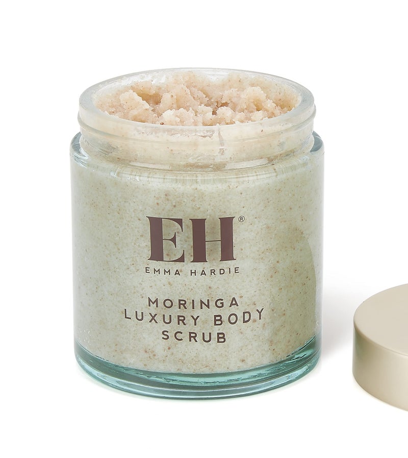 Emma Hardie 350g Moringa Luxury Body Scrub with Himalayan Pink Salt, Moringa and Sweet Almond Oil, Detoxifies and Exfoliates Skin, For All Skin Types, Vegan & Cruelty Free - Image 1