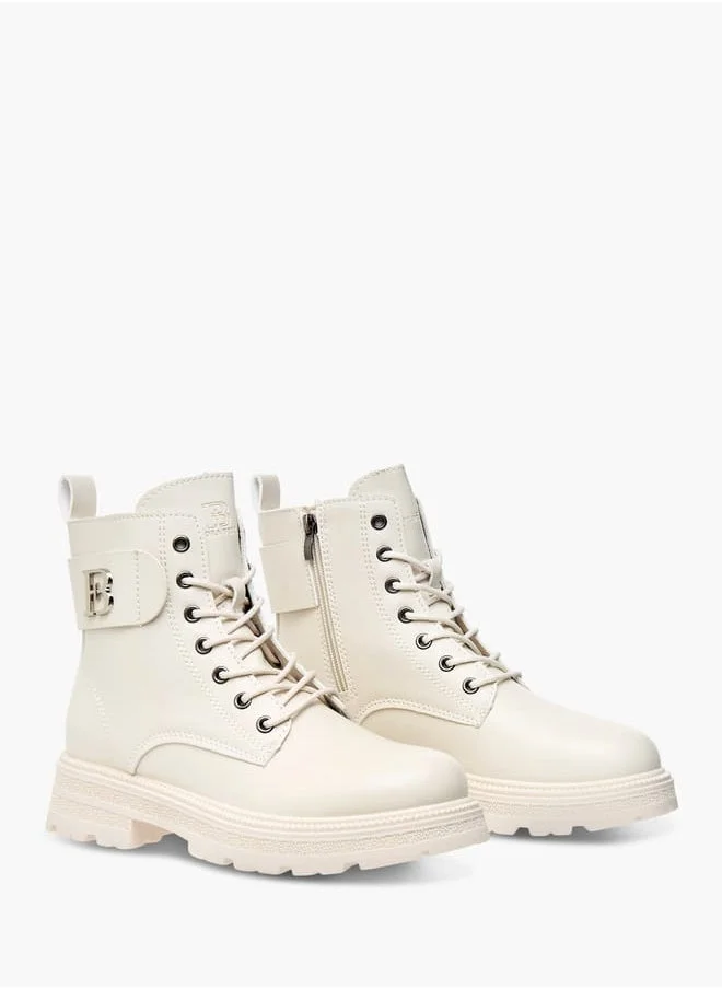 Flora Bella By Shoexpress Women Solid Ankle Boots with Zip Closure