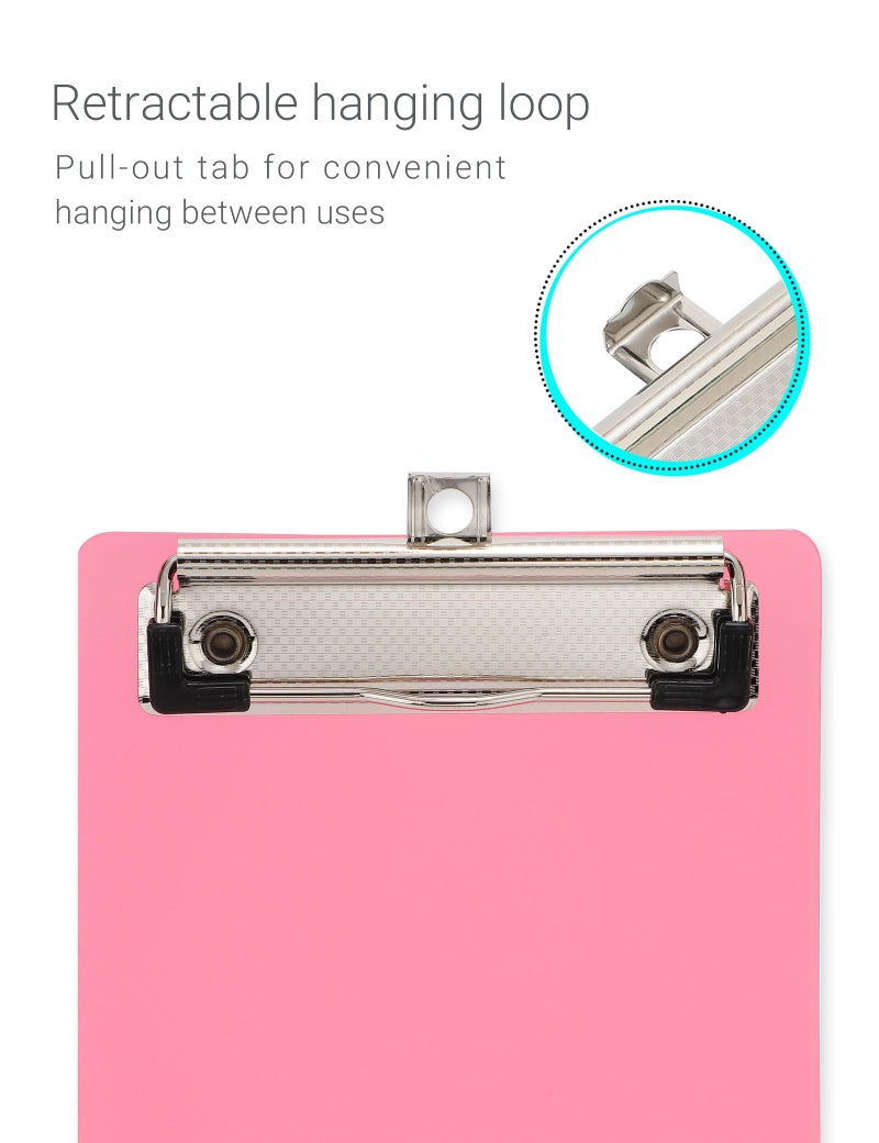 Mymazn Small Clipboard Mini Clipboard 4.7''x 7.3'' Clip Board Memo Size Clipboard Cute Tiny for Writing Notepads (10 Pack) - Image 3