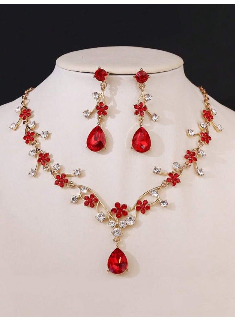 JewelryPalace Amazing Trendy Women's Zirconia Necklace And Earrings Jewellery Set  - Image 1