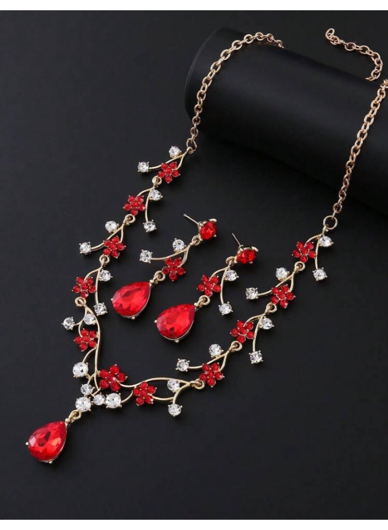 JewelryPalace Amazing Trendy Women's Zirconia Necklace And Earrings Jewellery Set  - Image 2