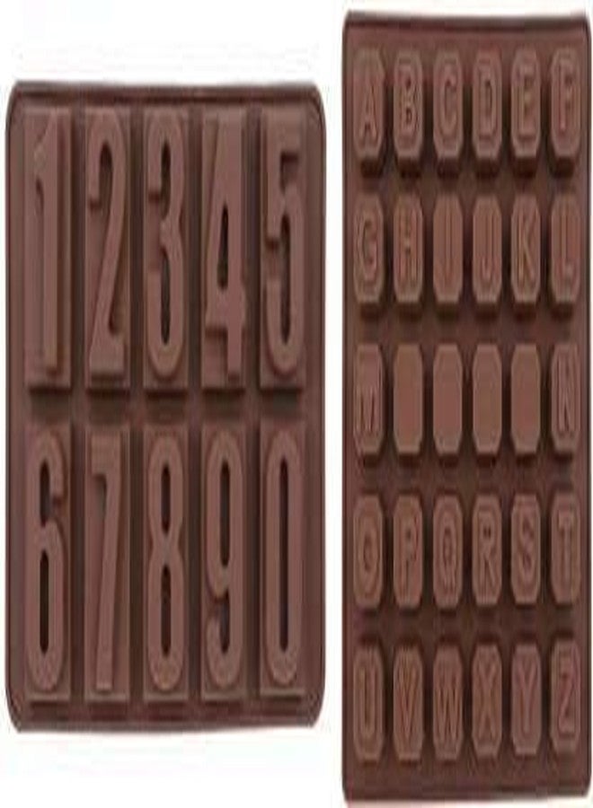 NISHAJ Chocolate Mould Silicone Alphabet and Numeric Chocolates Candy Mold Ice Cube Tray Combo - Image 2