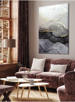 LOWHA Canvas Wall Art Stretched Over Wooden Frame with Abstract Oil Painting Painting  - Image 2