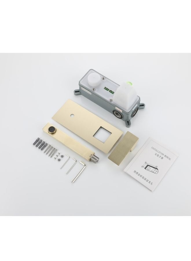 Brushed Gold Wall Mounted Concealed Basin Mixer Faucet Taps - Image 4