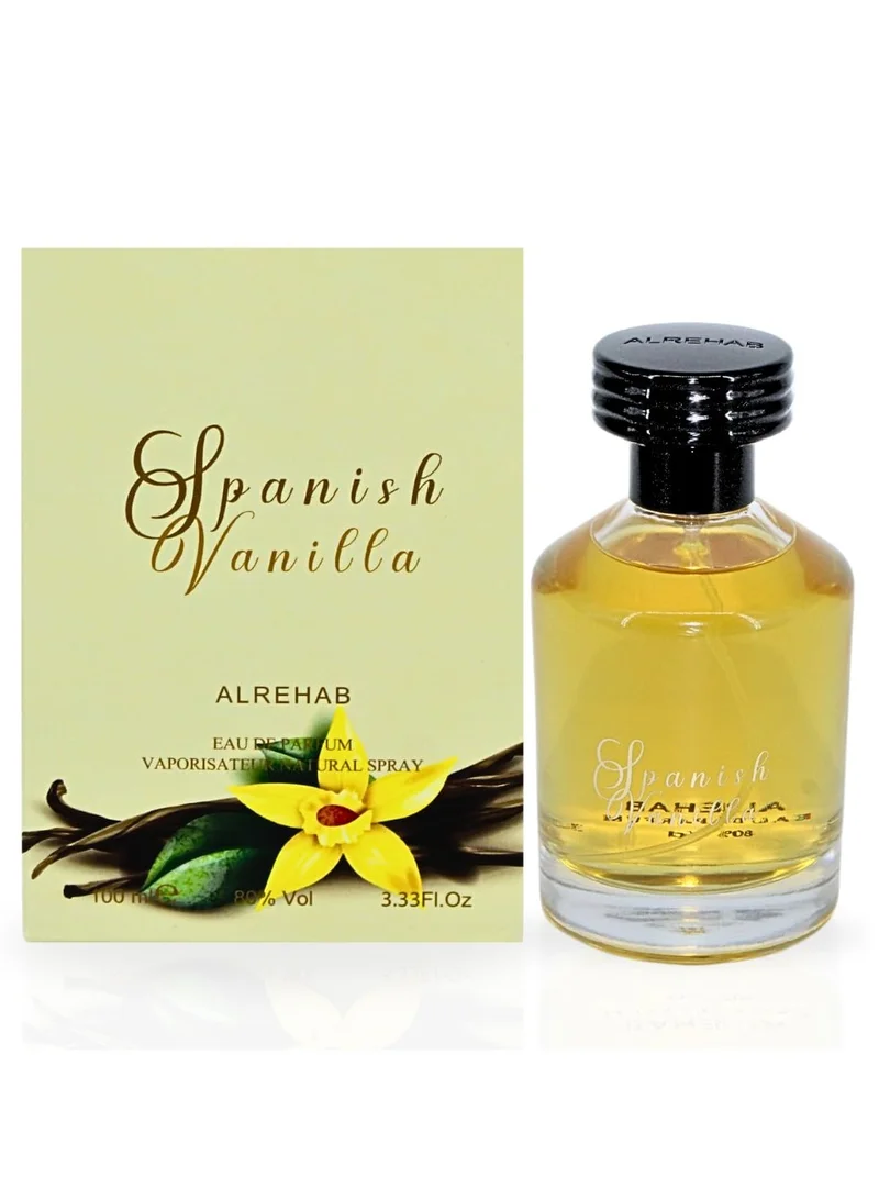 الرحاب للعطور عطر الفانيليا الإسبانية للنساء، 100 مل (3.4 أونصة)، عطور عربية طويلة الأمد للنساء، رائحة فاخرة وناعمة وحلوة مع نفحات الفانيليا - عطر نسائي أنيق لجميع المناسبات