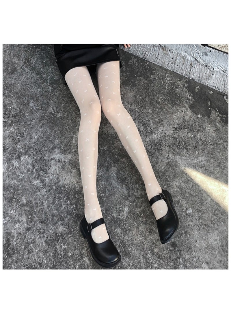Fashionable Women's Stockings 10D ultra-thin Butterfly Patterned Tight Fitting Pantyhose 