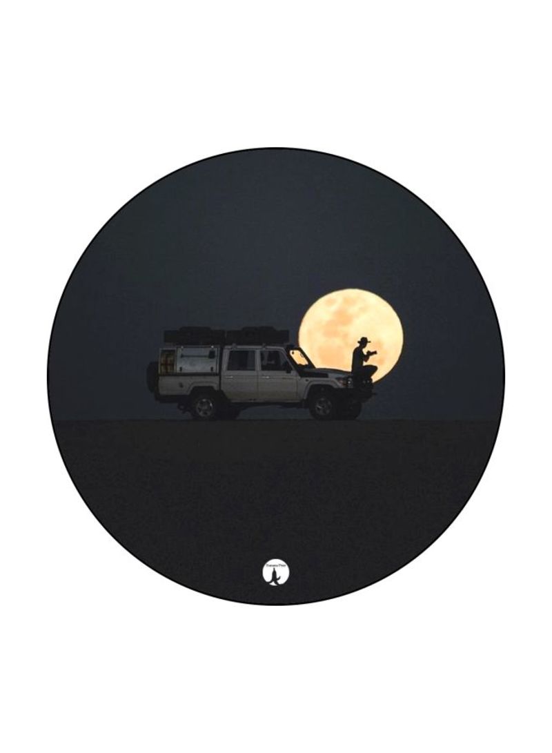 RKN A Car Printed Mouse Pad  Black/Yellow/Silver