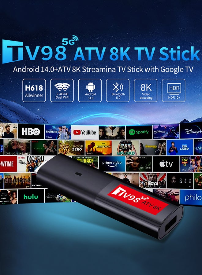 Android 14.0 TV Box Built-in Game Console Dual Band WIFI Bluetooth 5.0 8K Ultra HD Media Player - Image 4