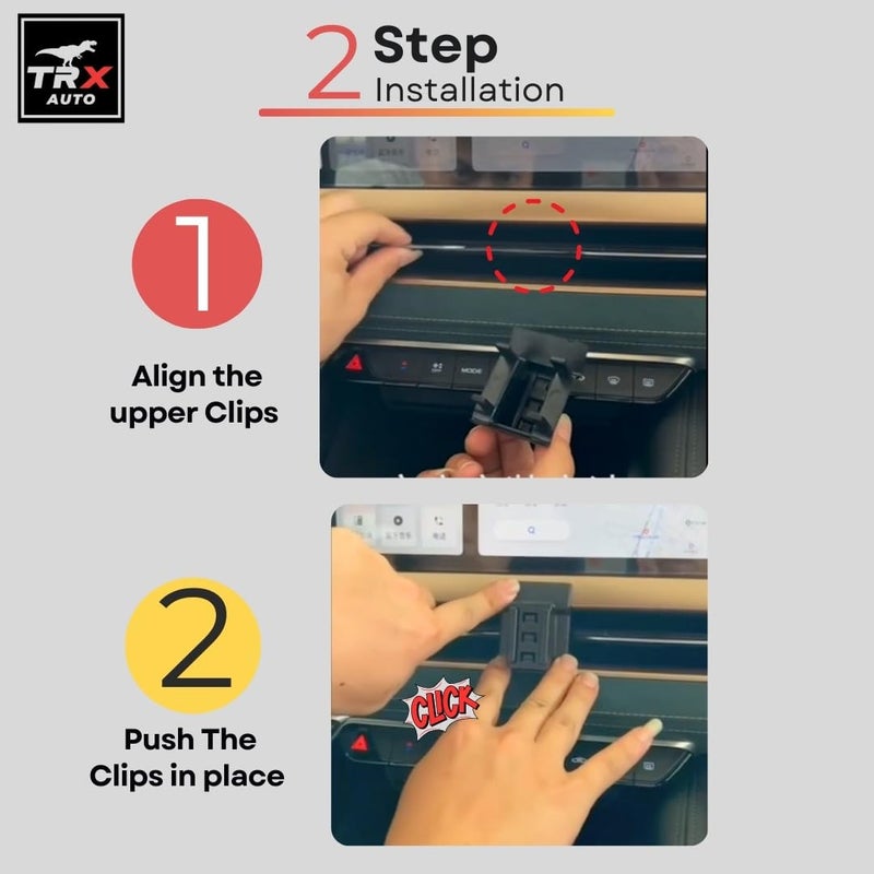  تي ار اكس اوتو حامل هاتف TRX AUTO مع حامل الجاذبية لسيارة جيلي مونجارو (2021 إلى 2025) | ملحقات جيلي مونجارو (2024) | حامل هاتف مونجارو - Image 5