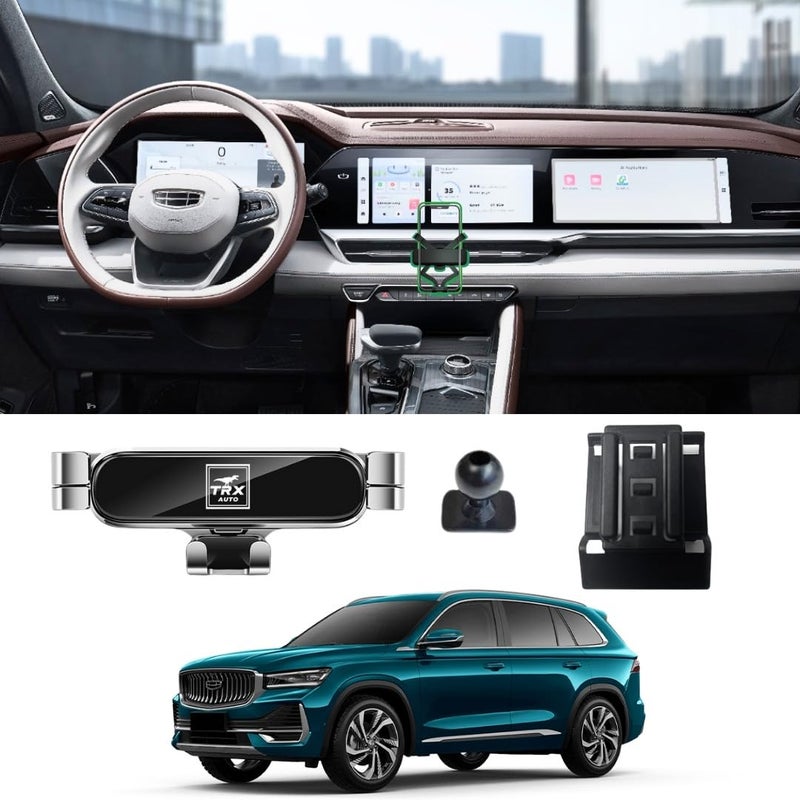  تي ار اكس اوتو حامل هاتف TRX AUTO مع حامل الجاذبية لسيارة جيلي مونجارو (2021 إلى 2025) | ملحقات جيلي مونجارو (2024) | حامل هاتف مونجارو - Image 1