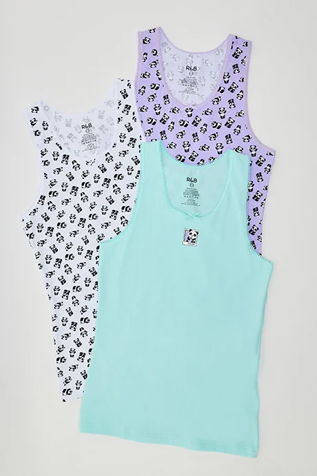 أر أند بي 3 Pack Printed Sleeveless Camisoles
