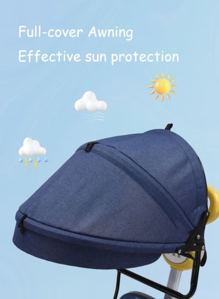 Foldable Trike 2 in 1 Kids Tricycles Age 18 Month to 3 Years, EVA Wheels Upgraded Trikes Gift for Toddlers 2 to 3 Year Old with Push Handle and Duck Bell - Image 5