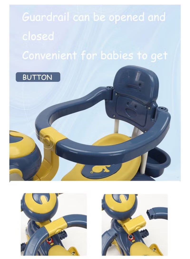 Foldable Trike 2 in 1 Kids Tricycles Age 18 Month to 3 Years, EVA Wheels Upgraded Trikes Gift for Toddlers 2 to 3 Year Old with Push Handle and Duck Bell - Image 4