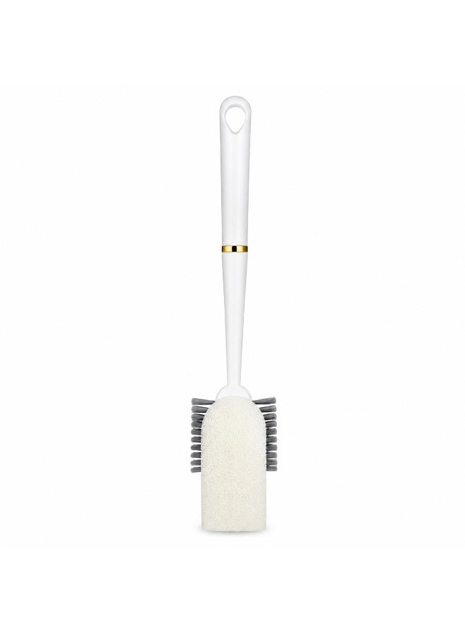 2-in-1 Cup & Bottle Cleaning Brush with Soft Sponge and Stiff Bristles | Long Handle for Jars & Glasses - Image 4