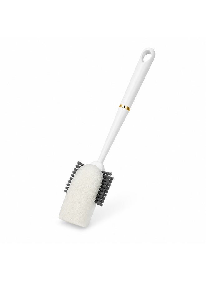 2-in-1 Cup & Bottle Cleaning Brush with Soft Sponge and Stiff Bristles | Long Handle for Jars & Glasses - Image 1