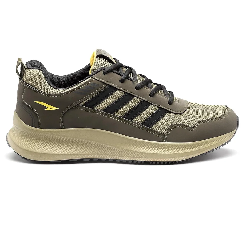 Asian Lightweight Olive Black Running Shoes for Men and Boys