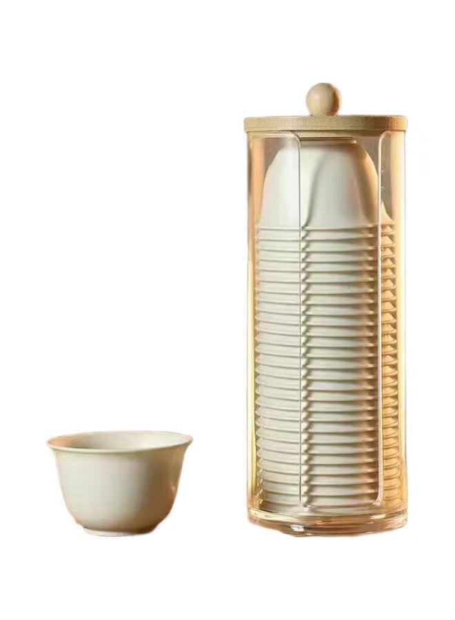 Pakchoice Disposable Kung Fu Tea Cups, 60Ml, Biodegradable Rice Husk Tea Cups, High-Quality Heat-Resistant Tea Cups For Brewing, 96 Cups + Cup Holder - Image 1