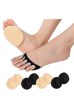 SYOSI Women's Toe Cover with Padding ,Toe Topper Liner No Show Half Socks ,Relief Pain for Ladies High Heels Sandals Open Heel Open Toe Half Tube Socks  - Image 1