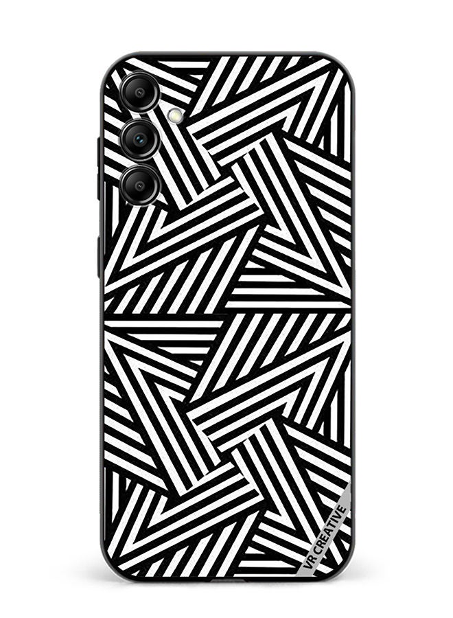 VR CREATIVE Protective Case Cover For Samsung Galaxy A34 Abstract Black And White Design Multicolour - Image 1