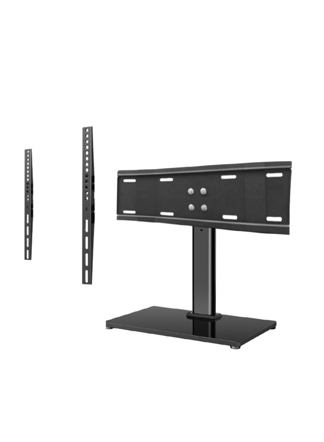 النجم الرئيسي حامل طاولة تلفزيون Prime Star PM 065DS، حامل عالمي منخفض الارتفاع لأجهزة تلفزيون LED/LCD/OLED/المنحنية مقاس 28-65 بوصة، لون أسود غير لامع، حتى 25 كجم، أقصى مقاس VESA 400x400 مم، إدارة الكابلات ومستوى الفقاعات متضمنان - Image 3