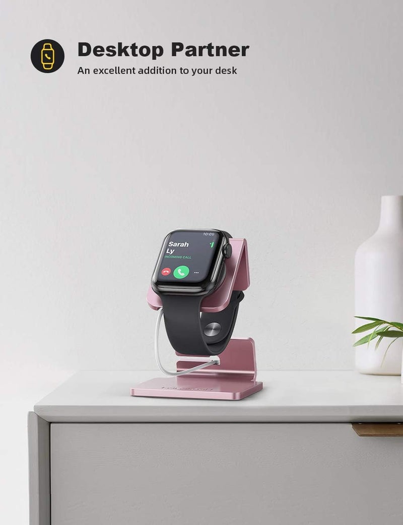 Lamicall إكسسوارات ساعة آبل - حامل شحن مكتبي، محطة شحن متوافقة مع ساعة آبل iWatch سلسلة SE Ultra/سلسلة 8/7/6/5/4/3/2/1 - Image 4