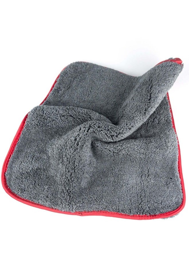 Happy Home Professional Premium Microfiber Car Drying Towel, Ultra-Absorbent with Twisted Loop Technology, Streak & Scratch Free Drying for Cars 40*40cm (Grey)  - Image 1