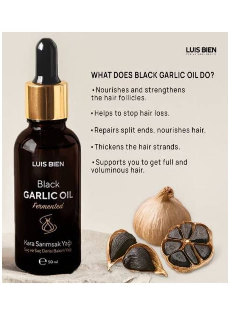 LUIS BIEN - Luis Bien Black Garlic Oil Hair Growth Natural Oil,Hair Care,Hair Growth Serum ,Anti Hair Loss Serum Men and Women 50 ML - Image 1