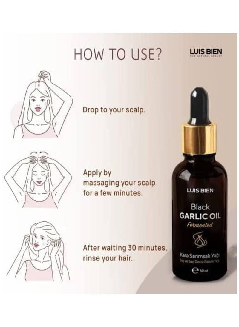 LUIS BIEN - Luis Bien Black Garlic Oil Hair Growth Natural Oil,Hair Care,Hair Growth Serum ,Anti Hair Loss Serum Men and Women 50 ML - Image 1