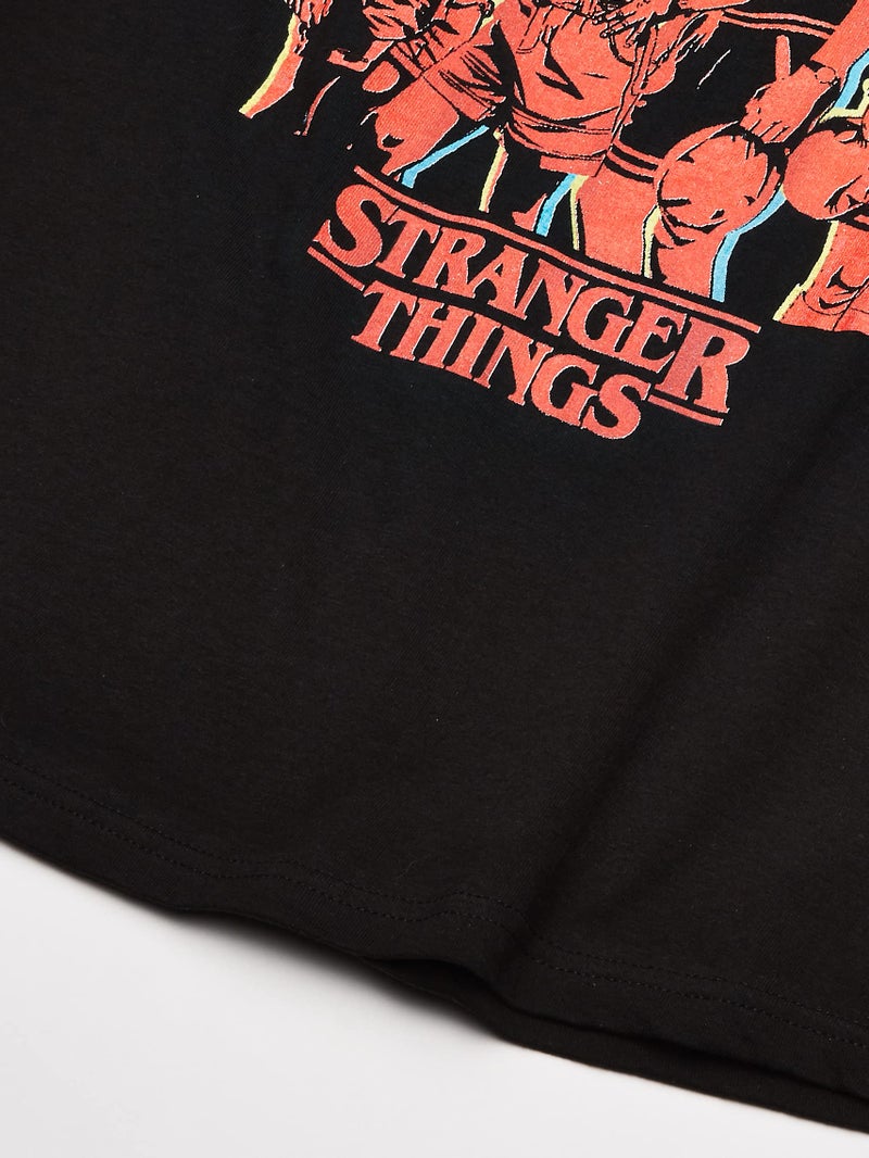 Stranger Things Men's Scoop Troop T-Shirt, Medium, Black - Image 3