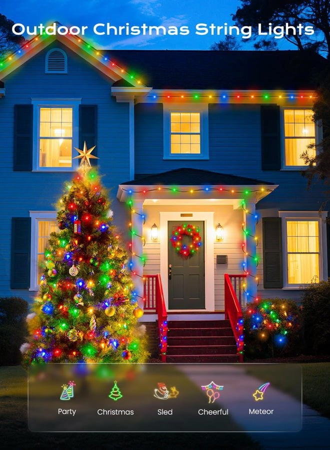 Brightown LED C6 Solar String Lights Outdoor Waterproof Fairy Lights, 22.64ft 50 LEDs Multicolor Solar Christmas Lights Outdoor, Christmas Decorations for Christmas Garden Yard Fence Patio Party Decor - Image 2