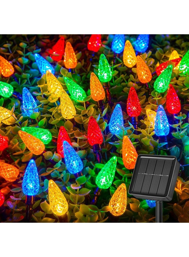 Brightown LED C6 Solar String Lights Outdoor Waterproof Fairy Lights, 22.64ft 50 LEDs Multicolor Solar Christmas Lights Outdoor, Christmas Decorations for Christmas Garden Yard Fence Patio Party Decor - Image 1