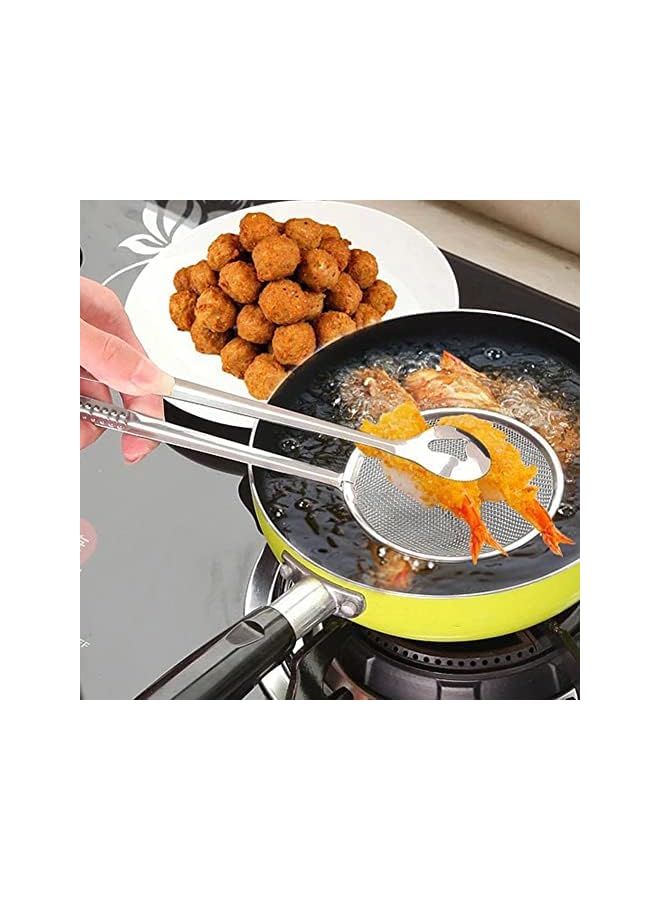 PROMASS 1 Food Skimmer with spoon Stainless steel sieve Filter Spoon Fried food oil colander Stainer clip Handheld cooking Tools gadgets for kichen - Image 2