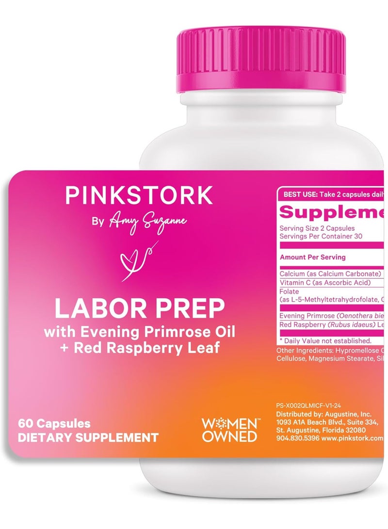 بينك ستروك تحضير الولادة بزيت زهرة الربيع المسائية وأوراق التوت الأحمر 60 كبسولة - Image 1