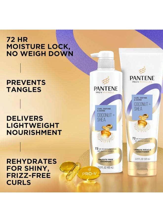 Pantene Pantene Pro-V Miracles Curl Define & Shine Coconut + Shea 1 Minute Miracle Conditioner 10.9 FL OZ - Image 4