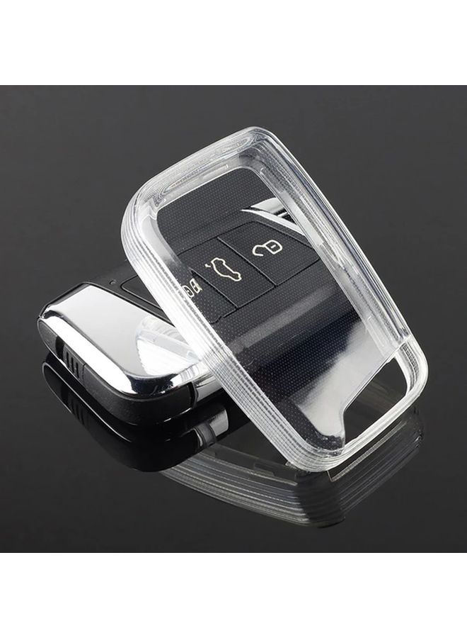 Transparent Black TPU Key Case Cover For VW Passat B8 Skoda Kodiaq Keyless - Image 5