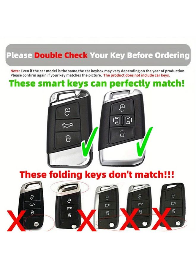 Transparent Black TPU Key Case Cover For VW Passat B8 Skoda Kodiaq Keyless - Image 3