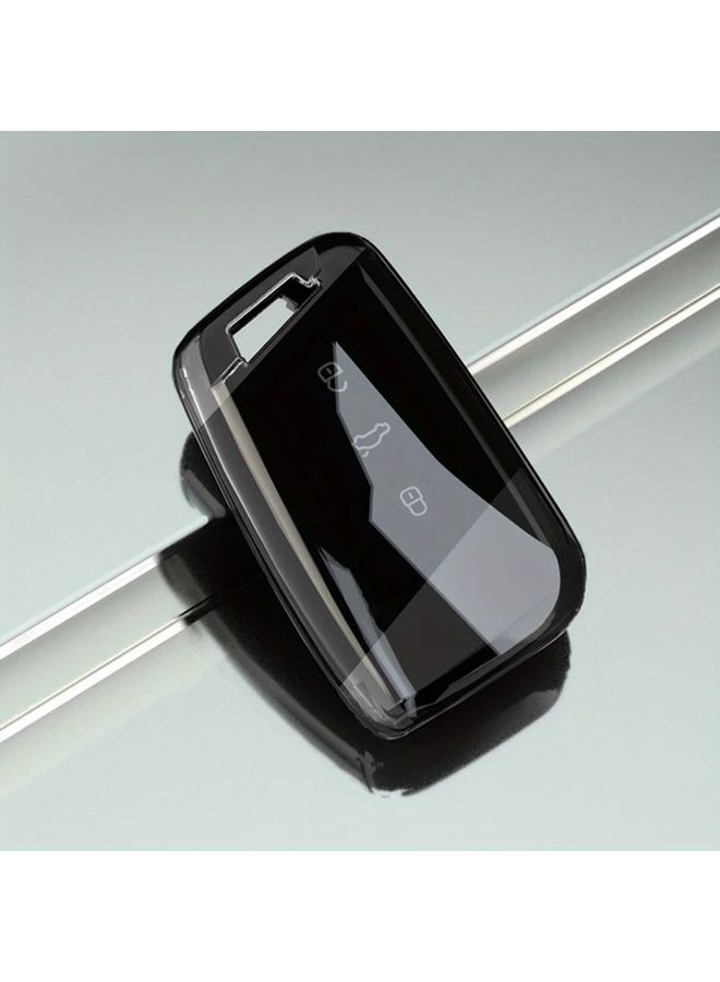 Transparent Black TPU Key Case Cover For VW Passat B8 Skoda Kodiaq Keyless - Image 1