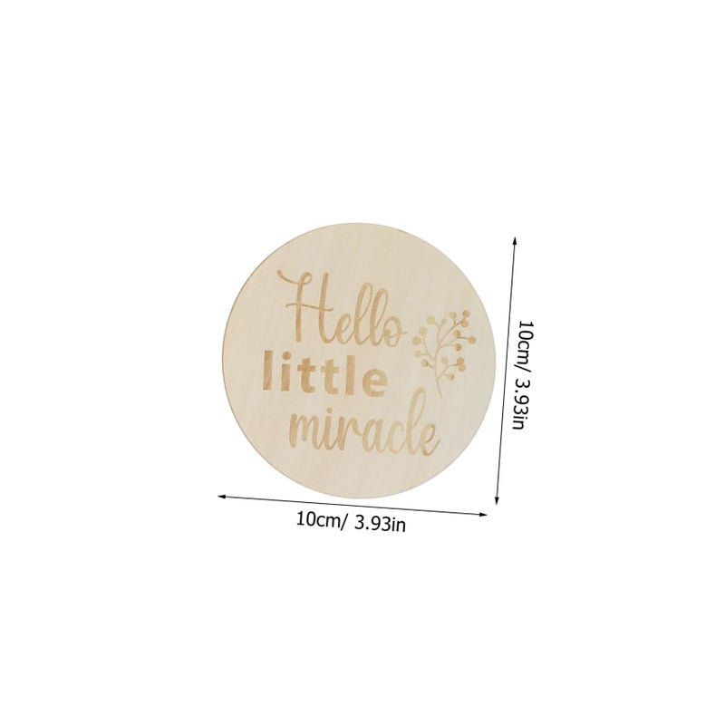 Double Sided Wooden Pregnancy Milestone Markers Set With Weekly Growth Tracking Discs - Image 3