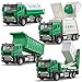 TAKGUD 4 Packs Diecast Mini Garbage Truck Toy Metal Trash Truck Vehicles Set for Kids Friction Powered Recycling Tankers Alloy Dump Model Toy for Toddlers Boys - Image 2